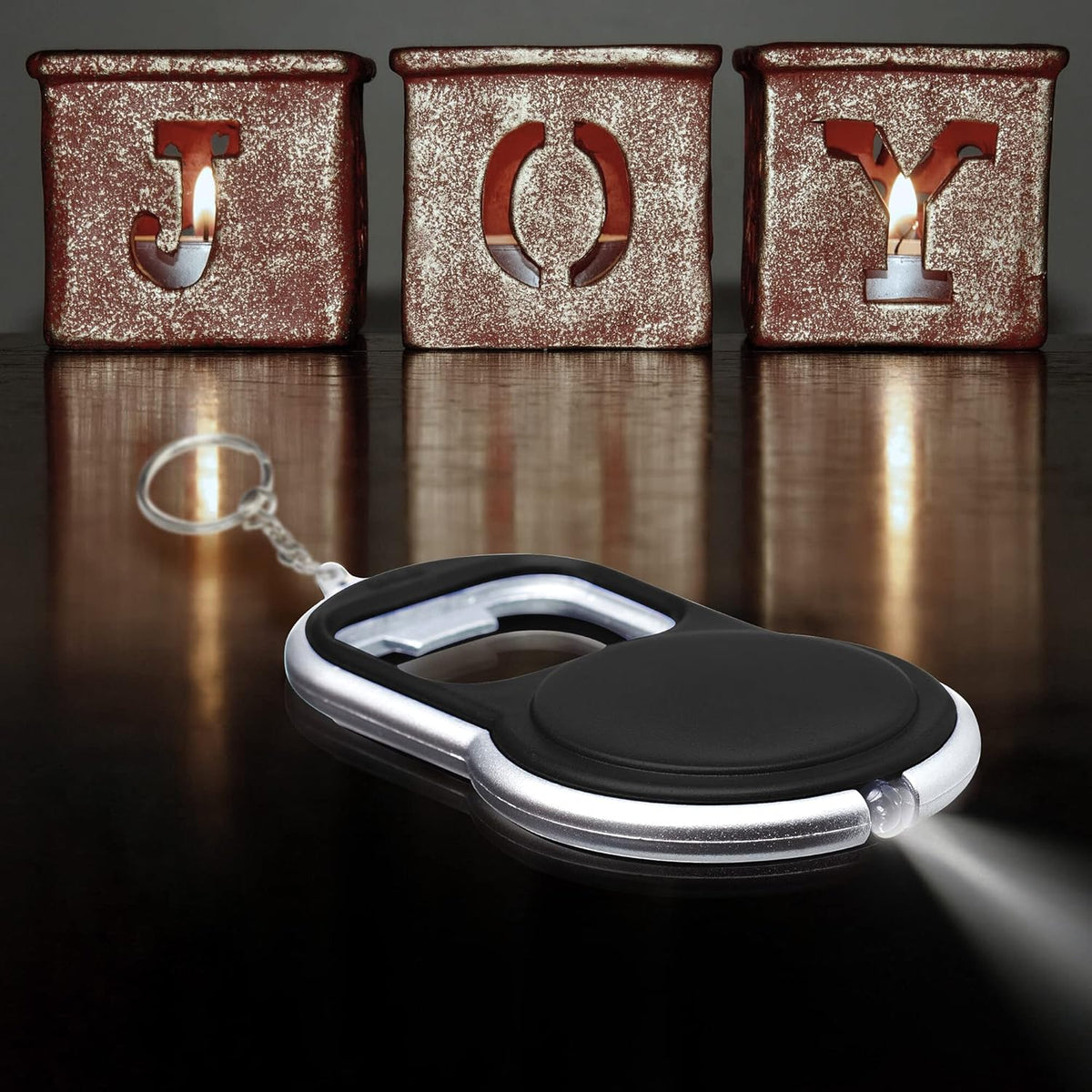 Bottle Opener & LED Keychains Set of 10, Bulk Pack - Perfect for Tradeshows, Party Favors, Other
