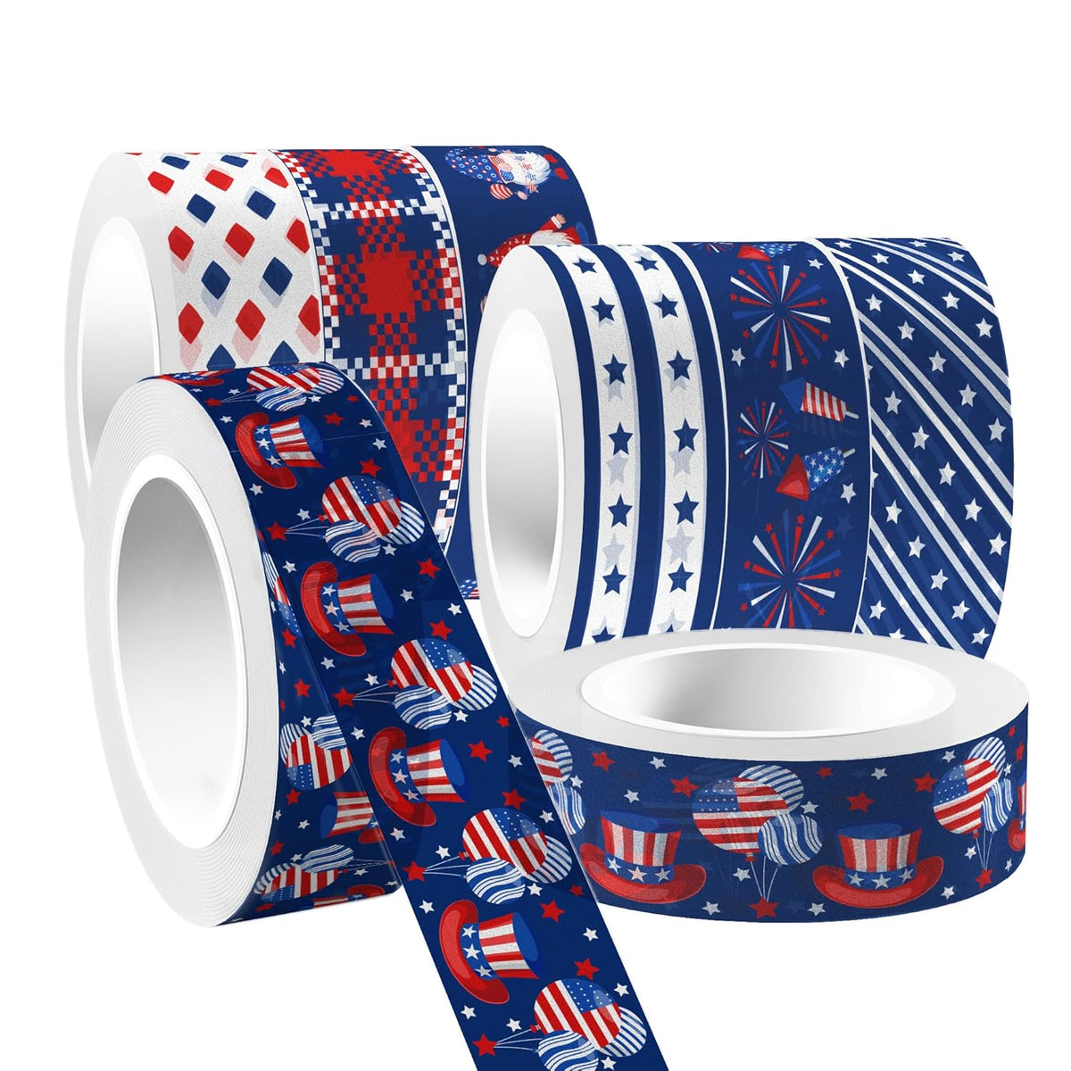 Washi Tape 12 Rolls Washi Tape Set Patriotic Packing Tape American Flag Washi Masking Tape