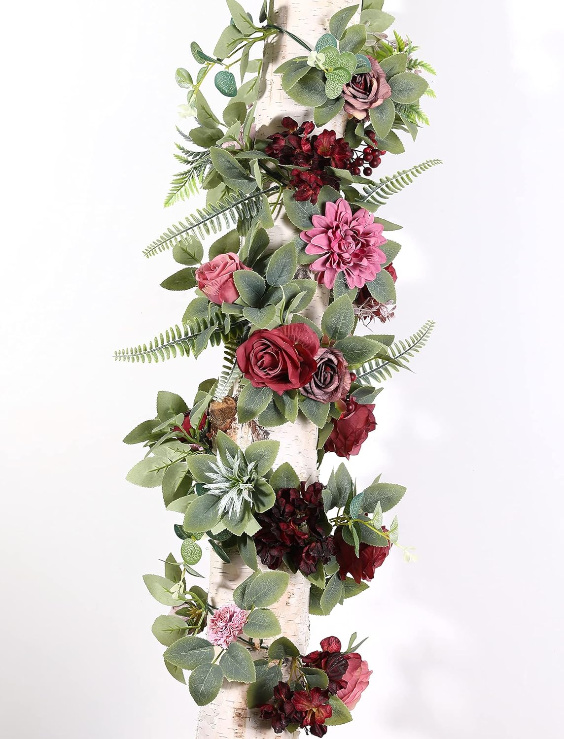 Serra Flora Artificial Flowers Combo Dahlia 25pcs Silk Fake Flowers Roses for DIY Wedding Bouquets