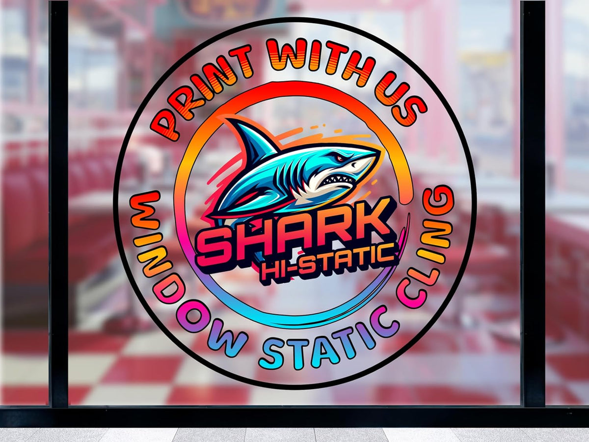 Custom High Static Window Cling ║ Your Logo or Design We Print Your Static Cling ║ Waterproof