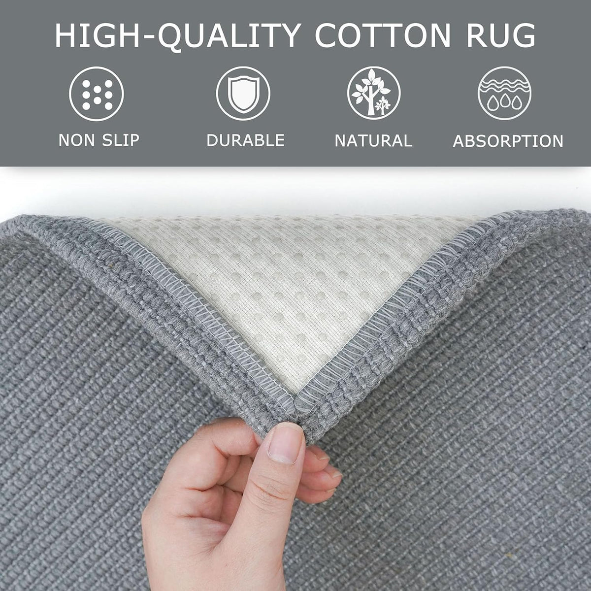 KOZYFLY Washable Runner Rug 3x12 ft Hallway Kitchen Runner Rugs with Rubber Backing Bobo Non Slip
