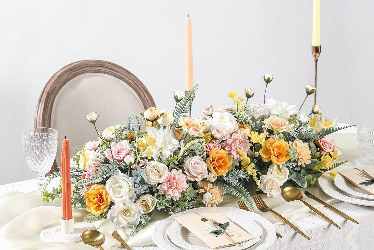 Serra Flora Artificial Wedding Flowers Bouquets Centerpieces Faux Flowers Combo for Fake Flowers