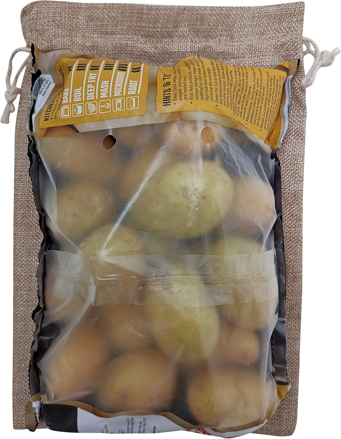 Supply Friend 25 Burlap Bags with Drawstring 8x12 Inch - Reusable Grocery, Household, Kitchen