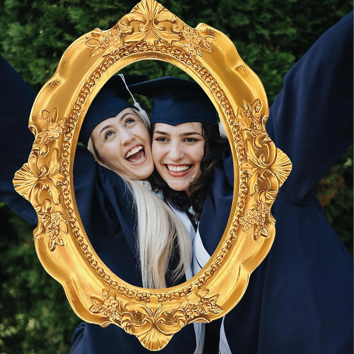 Upgraded 32 x 24 Inch Large Photo Booth Props Picture Frame Vintage Photo Frame Friends Selfie