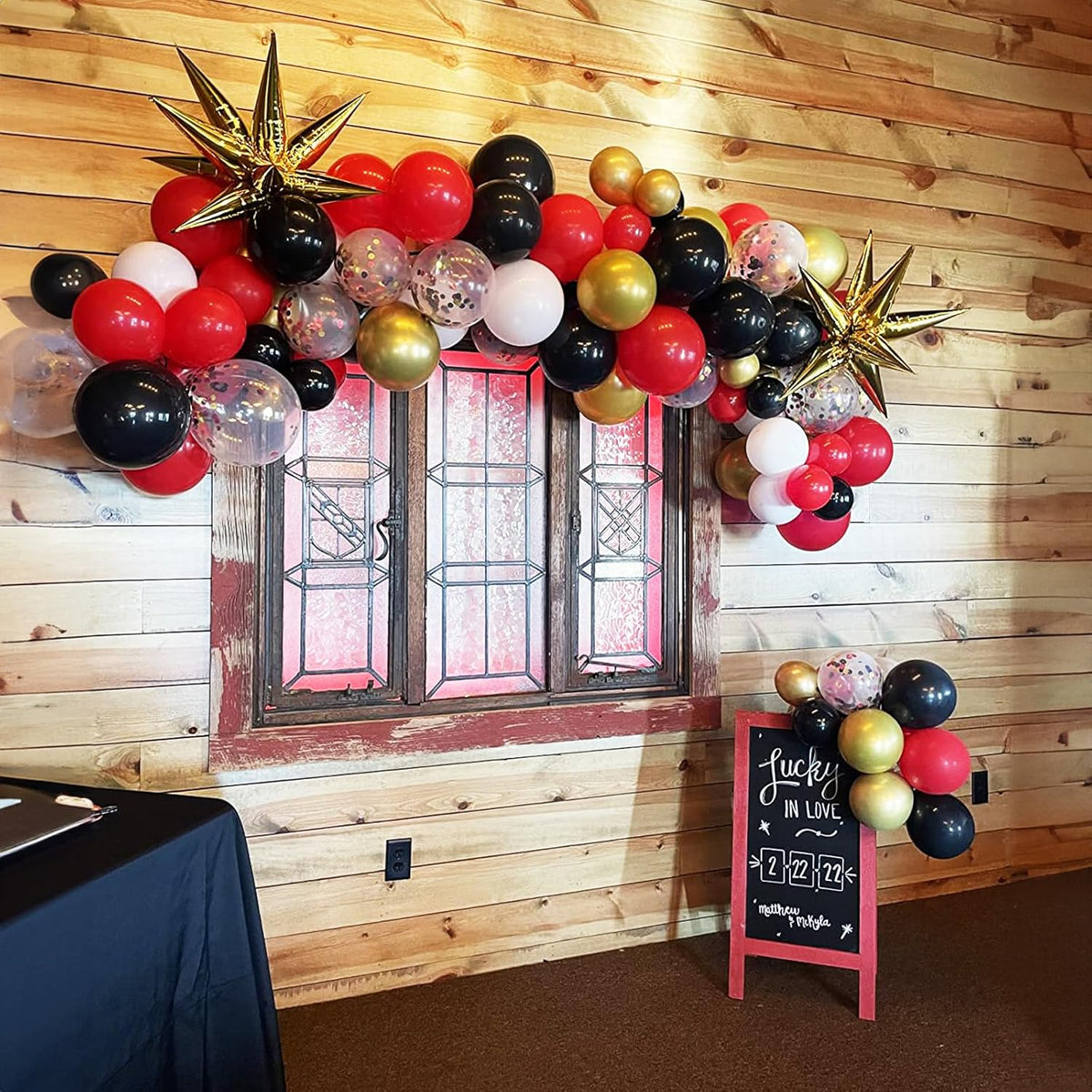 Red and Black Balloon, 60 Packs 12 Inch Red Black and Gold Balloon, Black Red Balloons for Casino