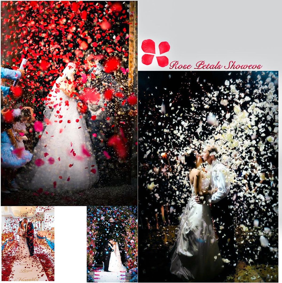 1000Pieces Rose Petals, Artificial Flower Petals Fake Rose Petals for Romantic