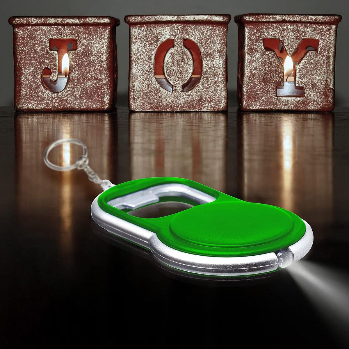 Bottle Opener & LED Keychains Set of 10, Bulk Pack - Perfect for Tradeshows, Party Favors, Other