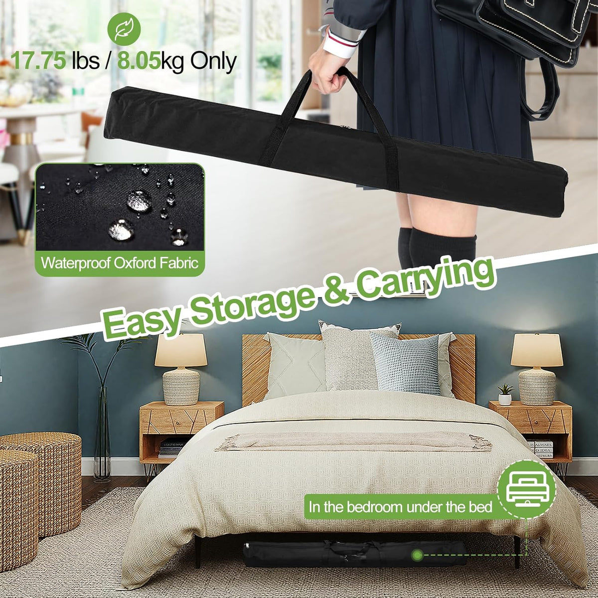 FUDESY 10x10 ft Backdrop Banner Stand, Heavy Duty Adjustable Background Kit With Carrying Bag, Step