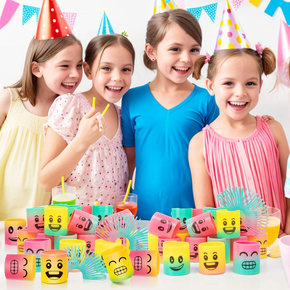 36 Pack Spring Rainbow Magic Fidget Stress Coil Mini Springs Bulk Toys Party Favor For Kids