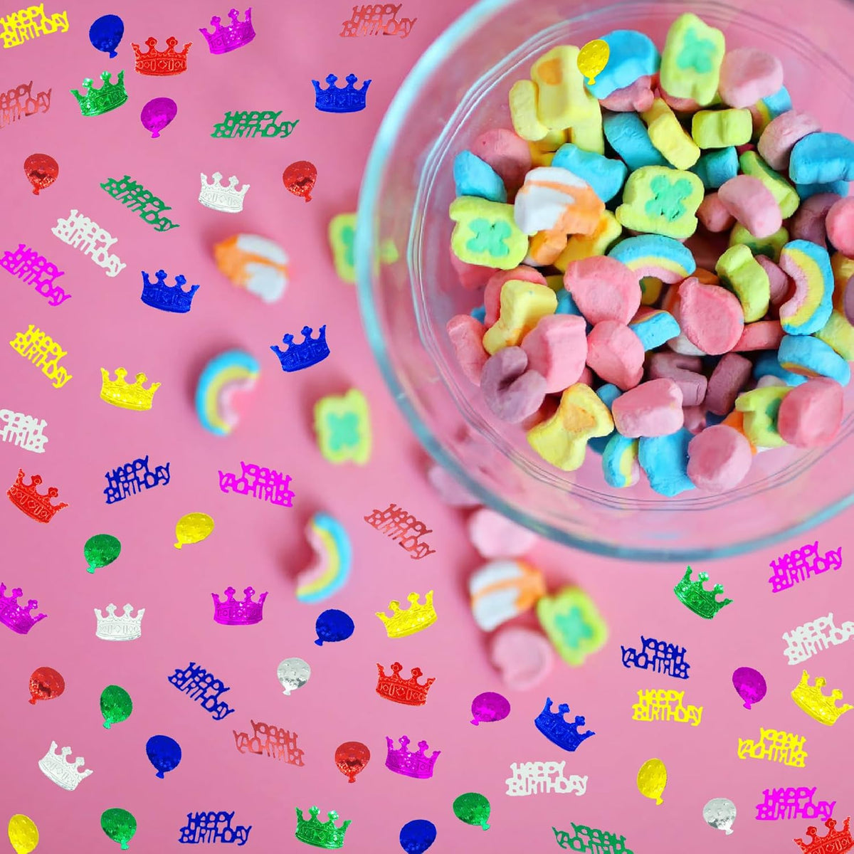Confetti Happy Birthday Sequins Table Confetti Metallic Foil Sprinkles or DIY Multicolor Birthday