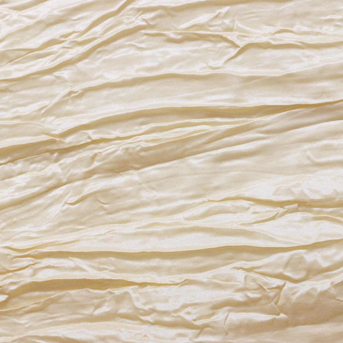 YOUR CHAIR COVERS - 60 x 102 inch Rectangular Crinkle Taffeta Tablecloth - Champagne, Rectangle