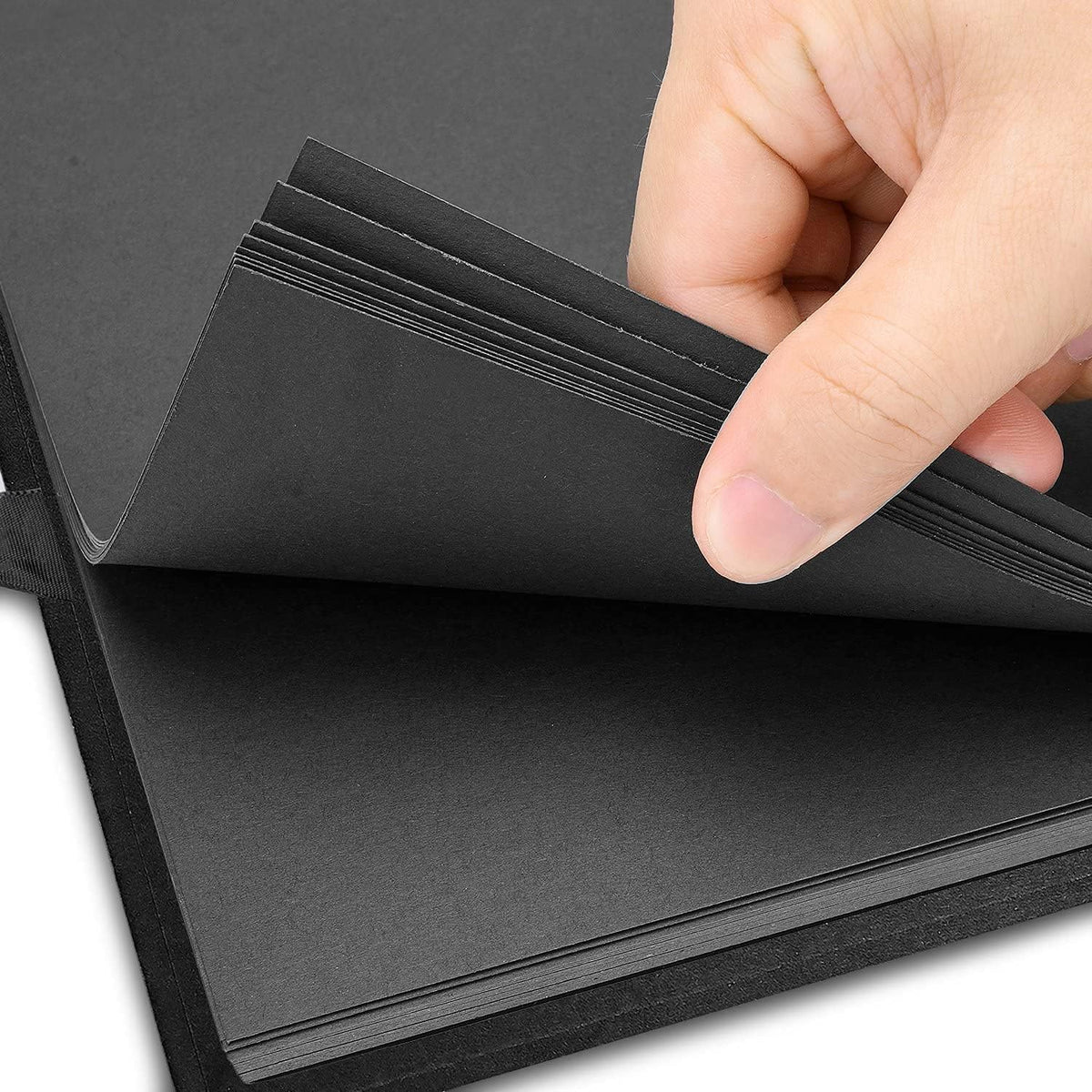 INNOCHEER Photo Album - Self Adhesive 80 Black Pages, Large Scrap Book Wedding Guest Book for DIY