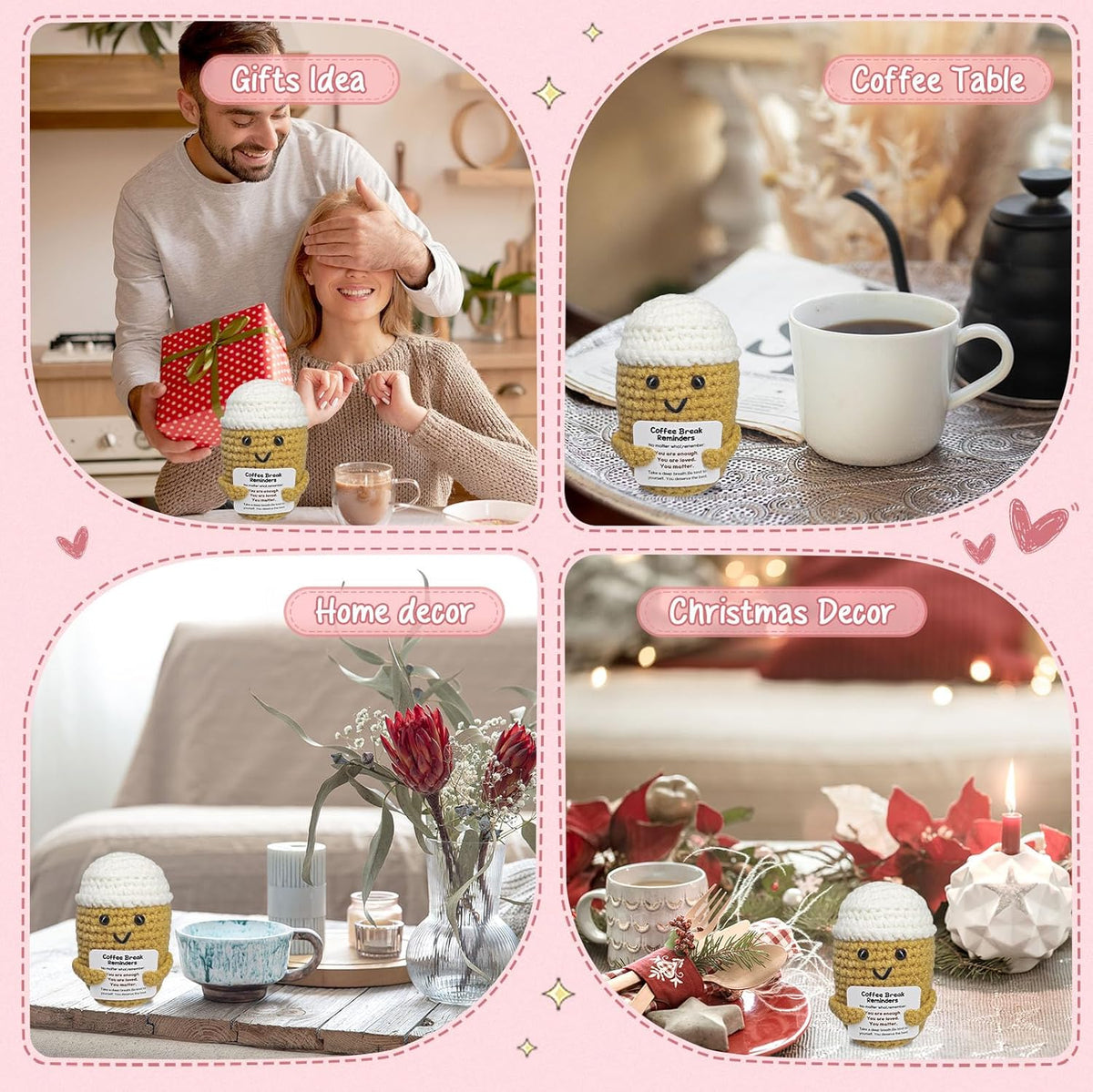 Coffee Lovers Birthday Gifts for Women Men,Emotional Support Gifts,Encouragement Little Reminders