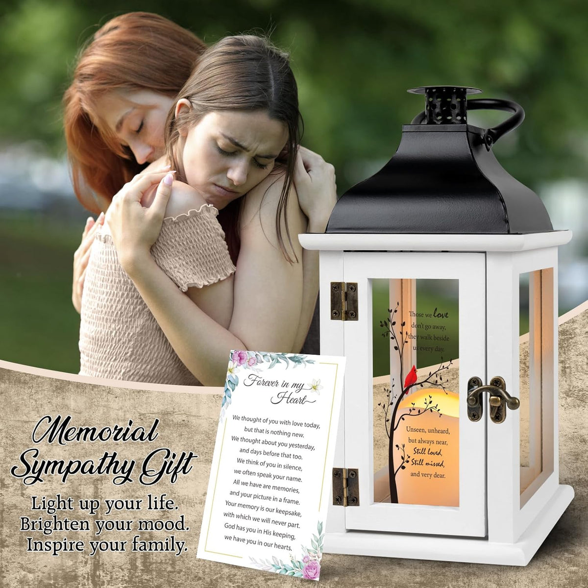 Memorial Lantern - Bereavement Sympathy Gifts for Loss of Loved One Memorial Gifts for Loss of