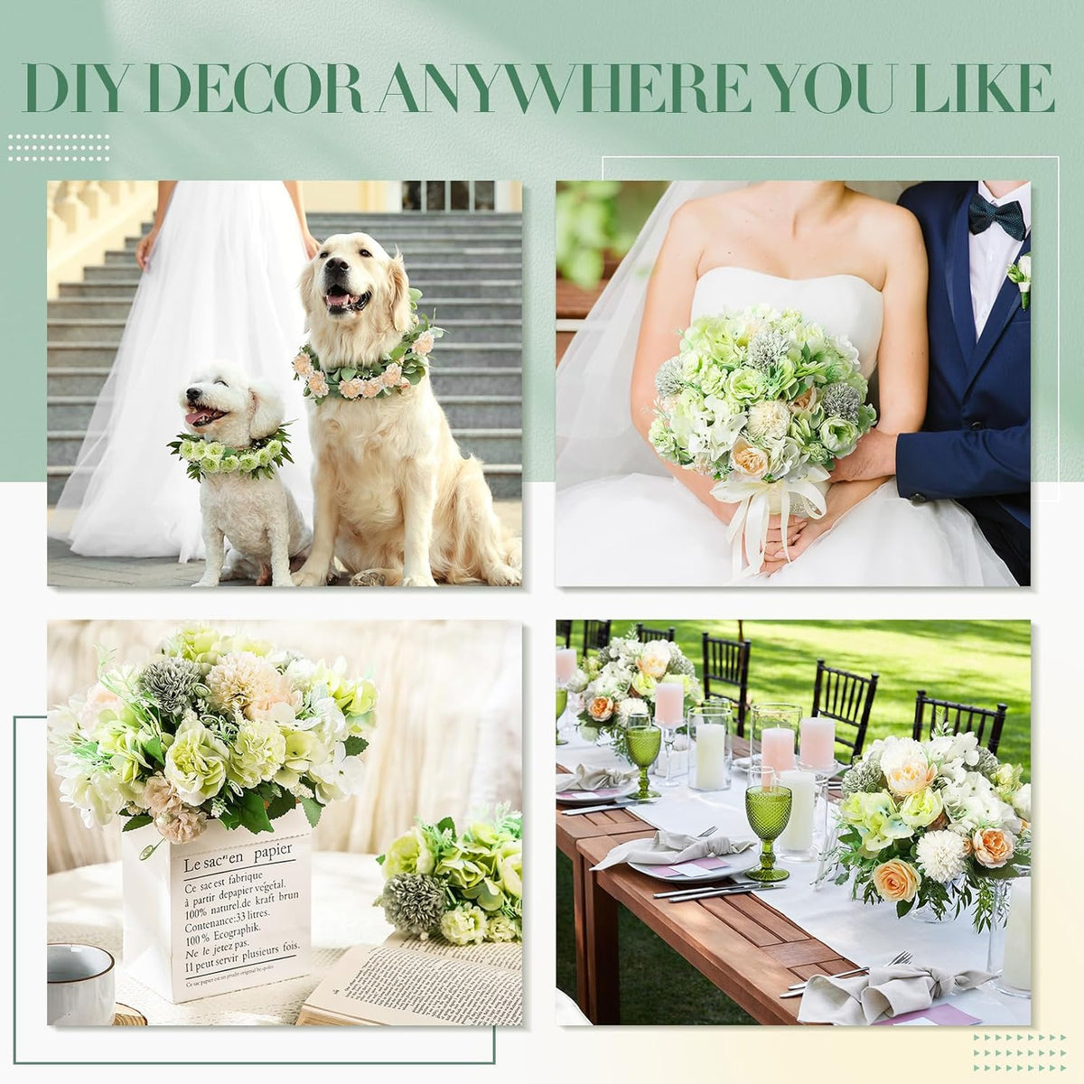 Tigeen Artificial Flowers Artificial Peonies Silk Flowers Faux Peony Fake Peony Silk Hydrangea