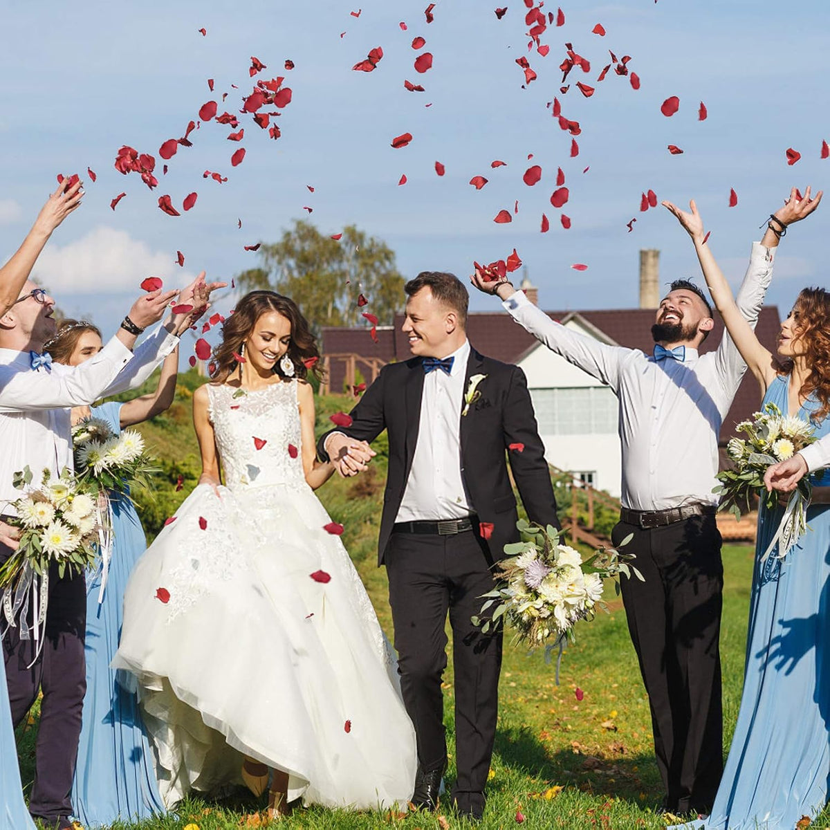 Burgundy Rose Petals 300pcs Silk Rose Petals Flower Petals for Wedding Flower Girl Basket