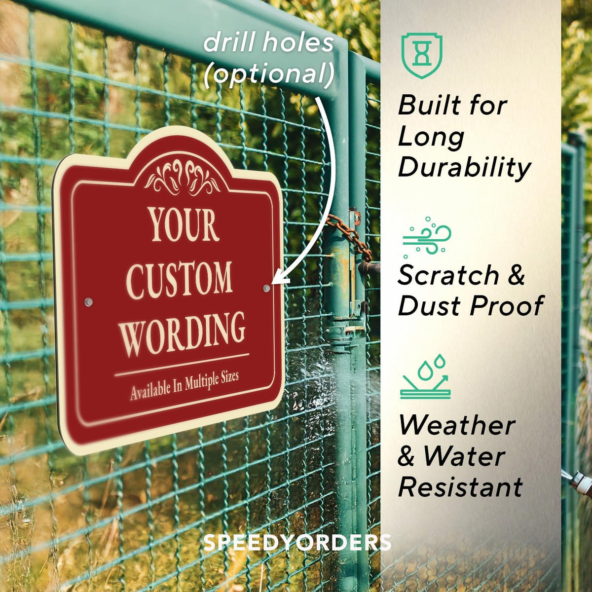 Custom Decorative Outdoor Metal Sign - Personalized Aluminum - Driveway Sign, Waterproof, Made in