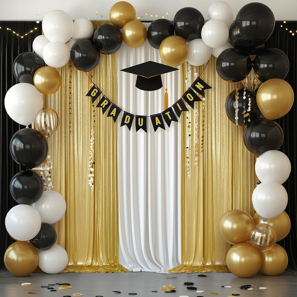 Outpain 30x10ft Gold Sequin Backdrop Curtains -Heavy Duty Gold Photography Backdrops with