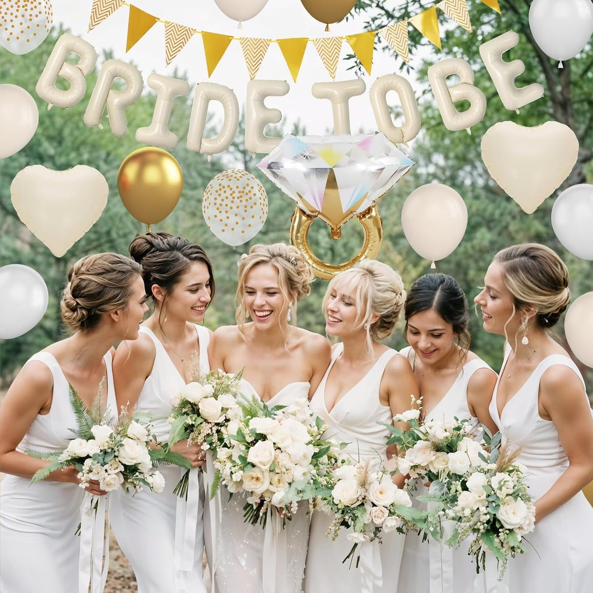 Sand White Bachelorette Party Decorations, Nude White Bride To Be Bridal Shower Balloons