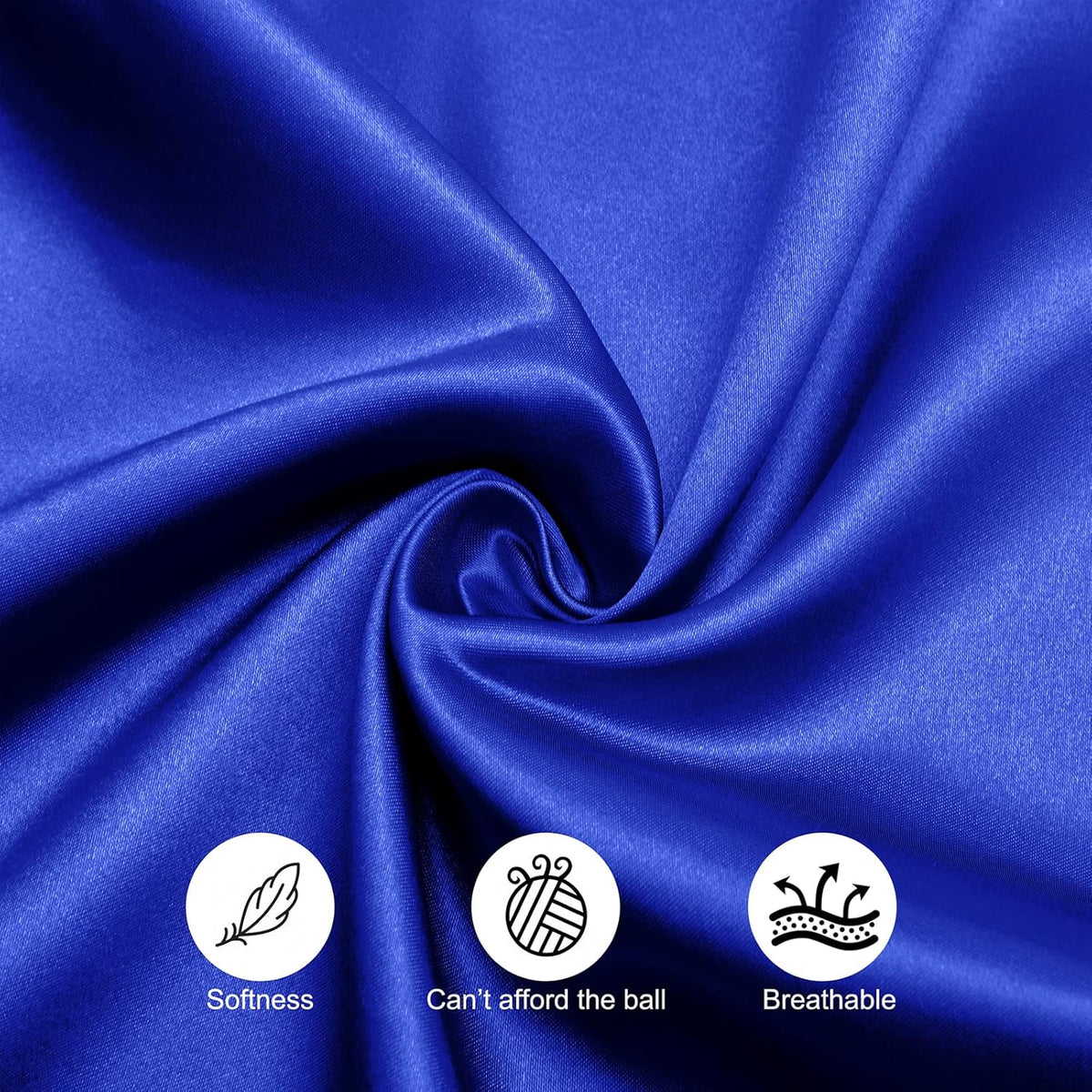 Horbaunal 30 Pack Royal Blue Satin Napkins 17 x 17 Inch, Square Soft Table Dinner Napkins, Silky