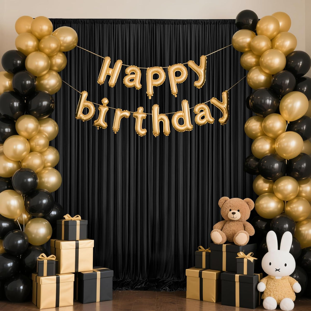 40x10ft Backdrop Curtains for Parties, 8 Panels 5x10ft Curtains Photography Drapes Rod Pocket