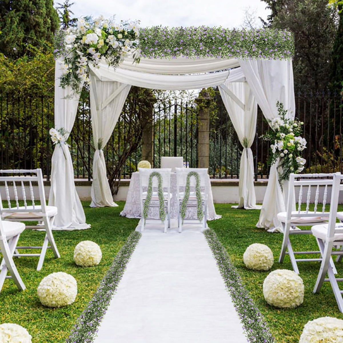Artificial Baby Breath Flower Vines, Babys Breath Artificial Flowers Real Touch Faux Gypsophila