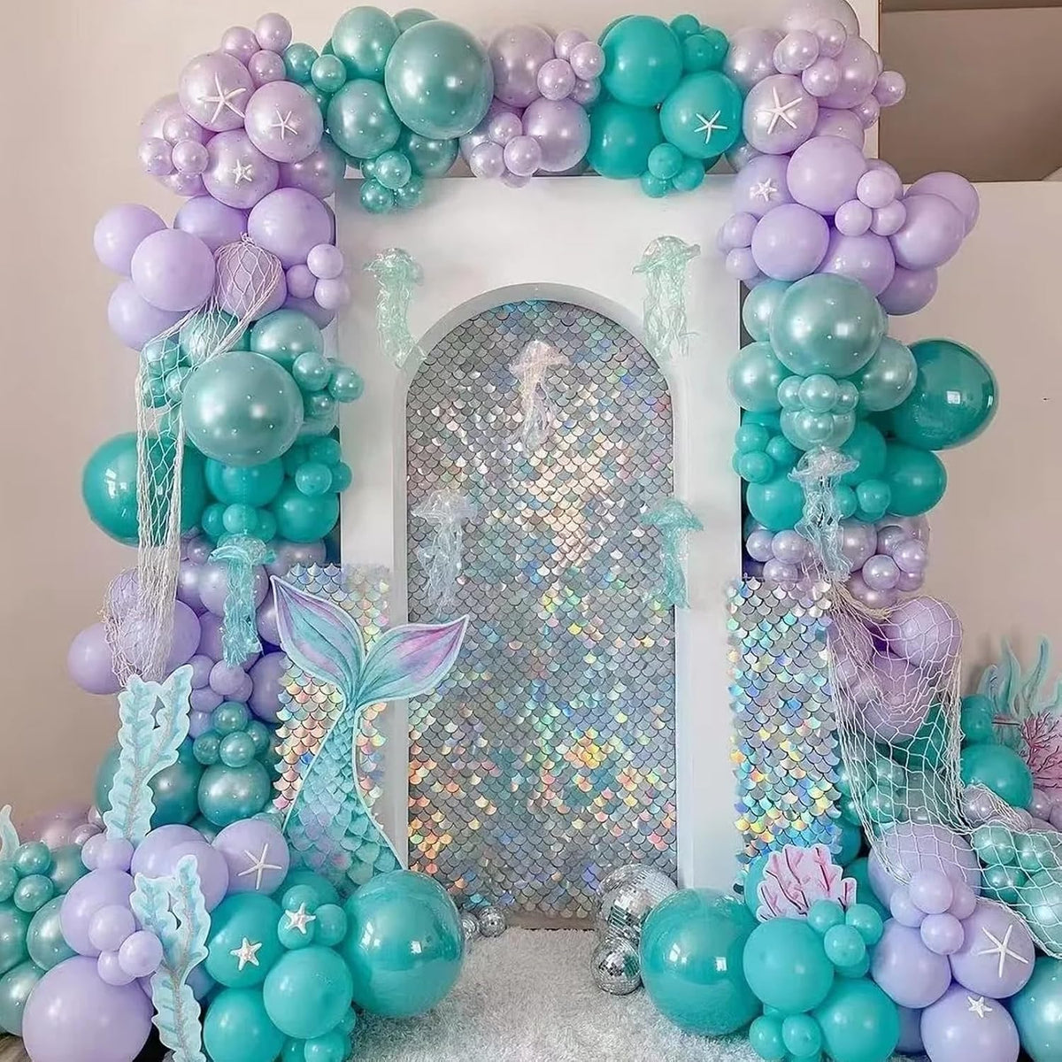 90pack Teal Balloons Different Size 18/12/10/5 Inch Teal Balloon Garland Arch Kit for Graduation