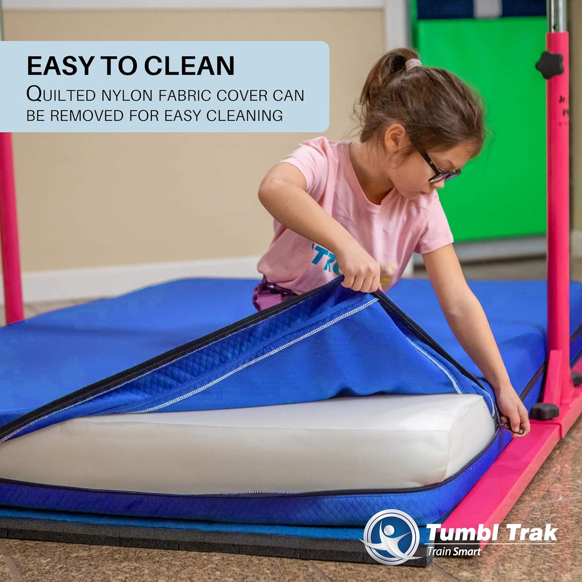 Tumbl Trak Home Practice Mat, 4 ft x 6 ft x 6 in, Soft Pillow Mat, Thick Gymnastics Landing Mat for