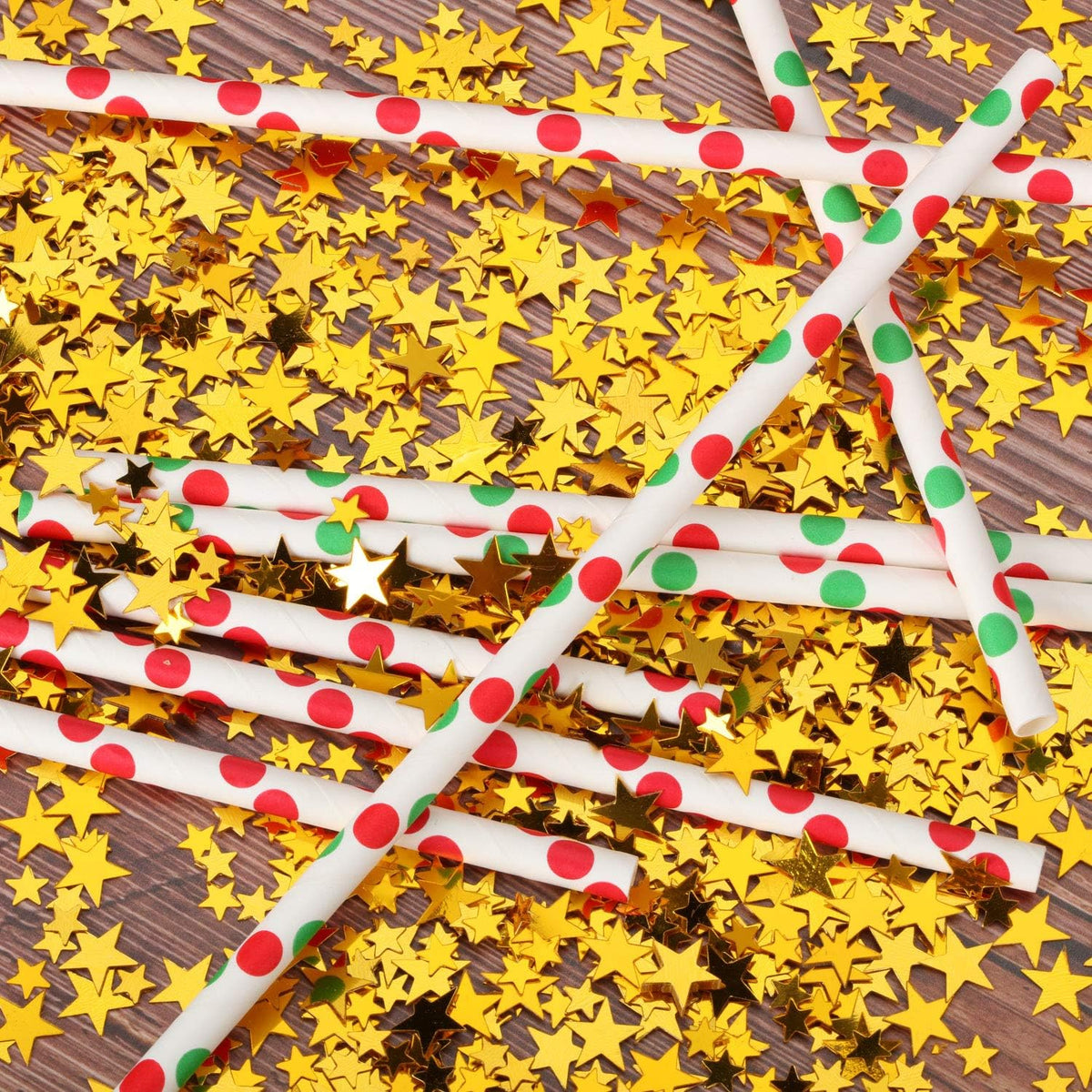 Hestya 60g Star Confetti Glitter Table Confetti Metallic Foil Stars for Party Wedding Festival