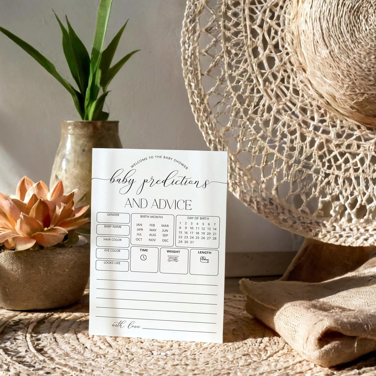 Advice For New Parents Baby Shower, Baby Predictions & Advice Cards For Baby Shower Games