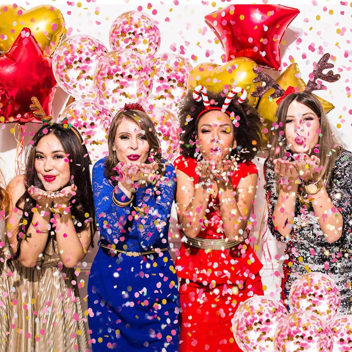 RYKOMO 10000 Pieces 1 Inch Round Tissue Paper Table Confetti Dots 3.5oz Multicolor Round Tissue