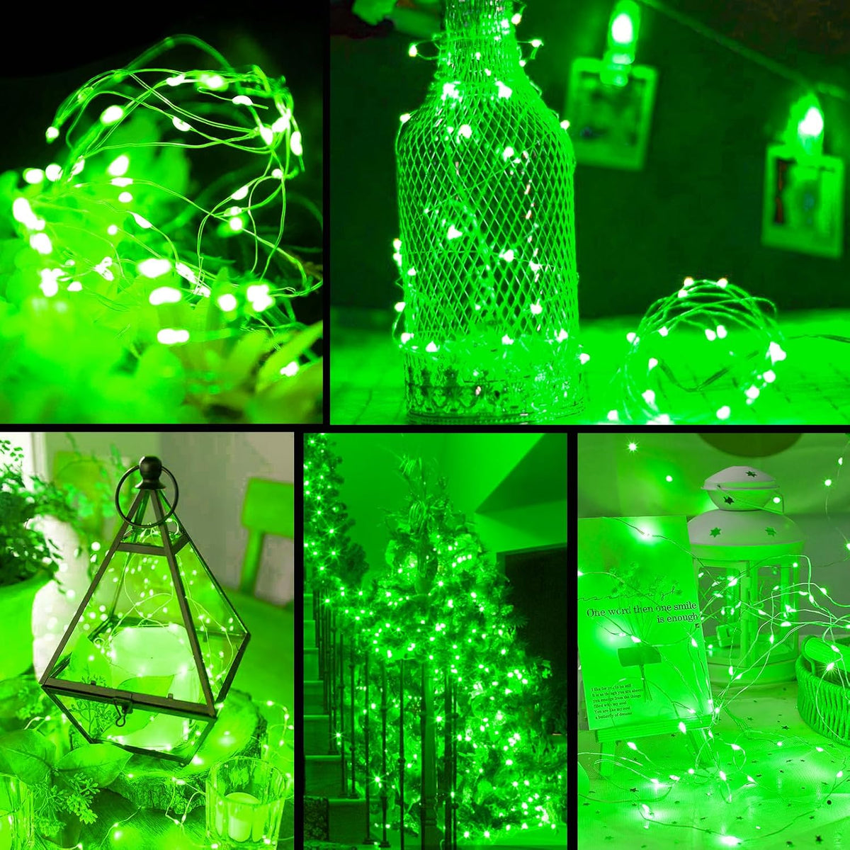 ZGWJ 100 Pack Fairy Lights Battery Operated, 7ft 20 Mini LED Fairy String Lights Silver Wire 3