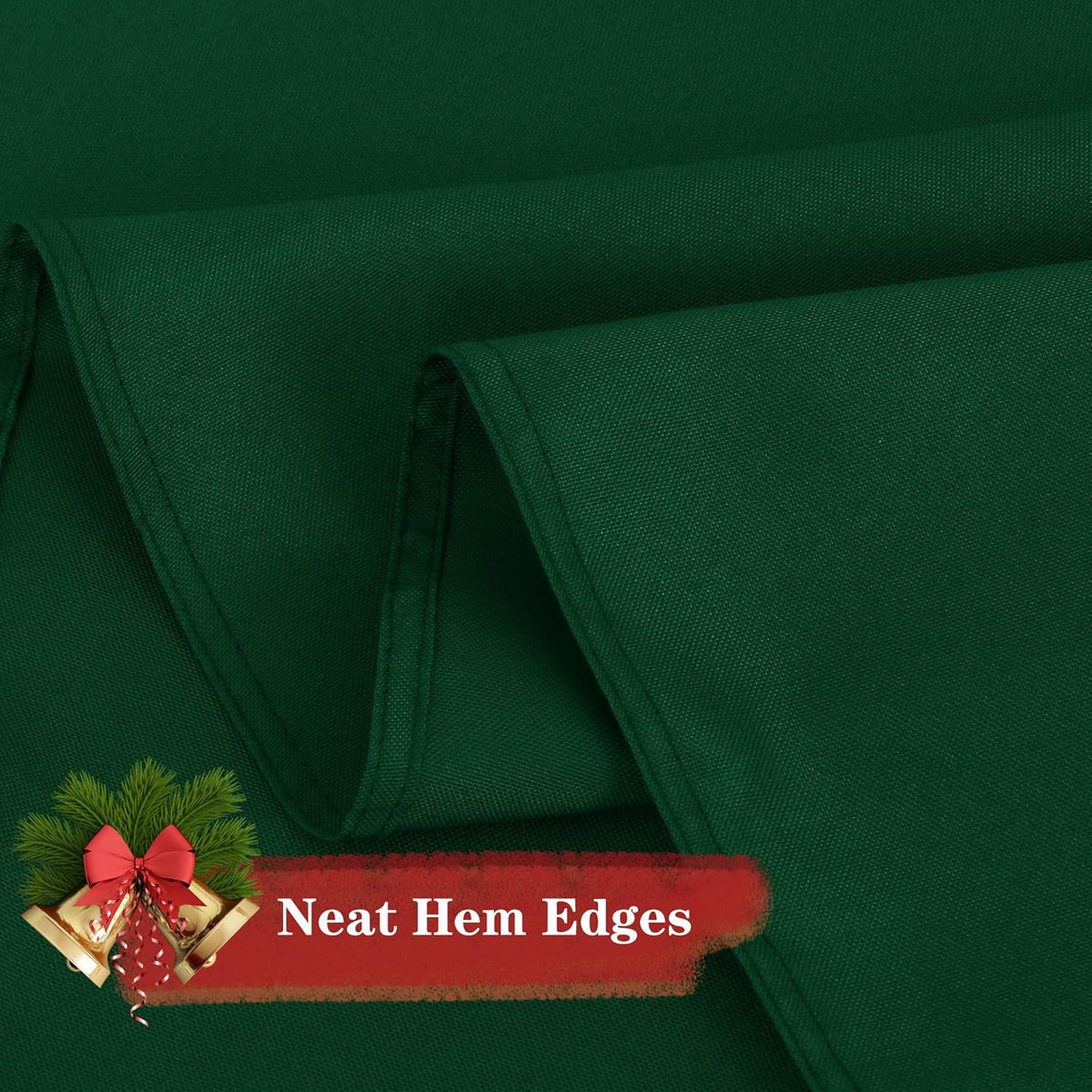 sancua 6 Pack Round Tablecloth 90 Inch Hunter Green, Stain and Wrinkle Resistant Table Cloth