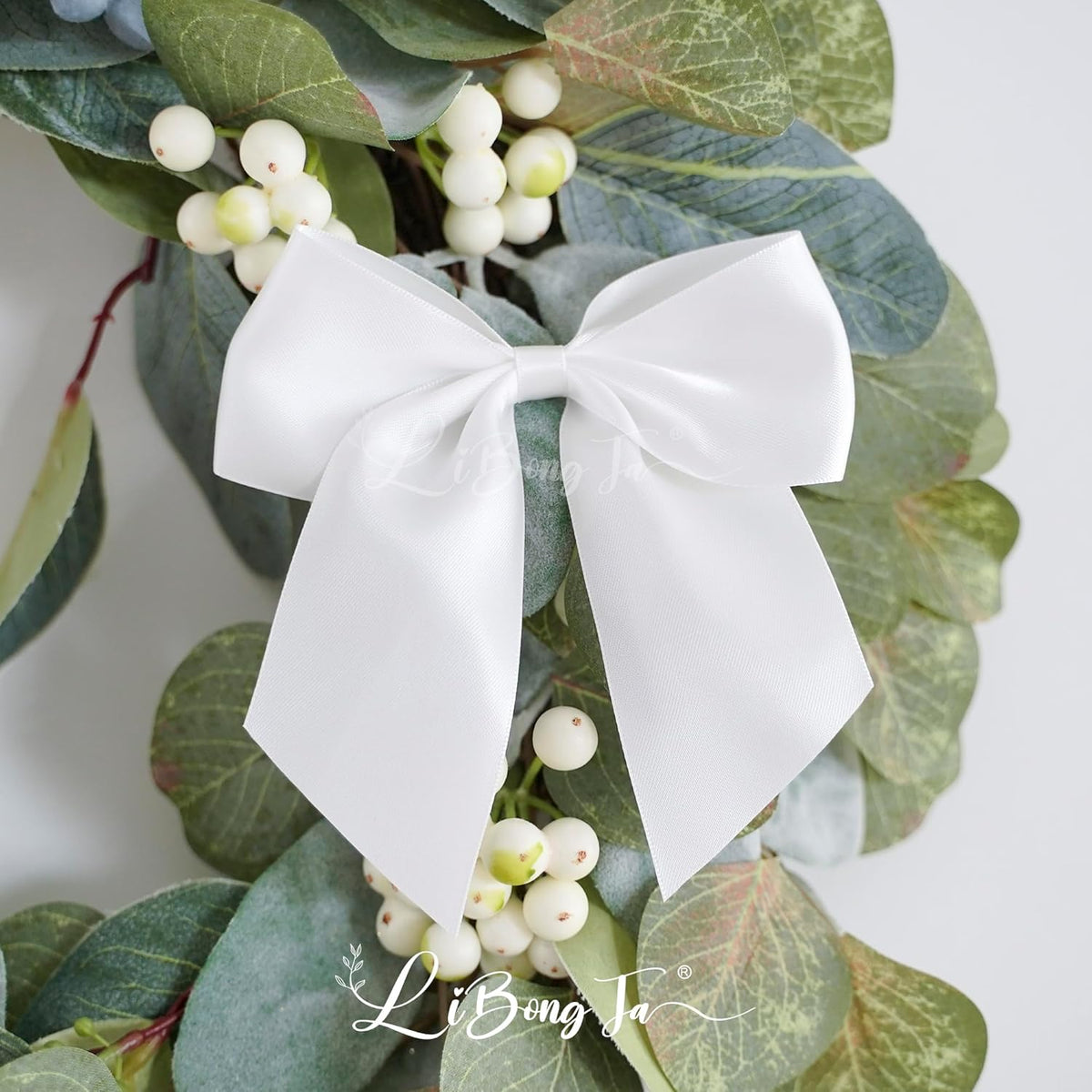 5'' White Bow Party Decorations Satin Bows, Twist Tie Bows for Treat Bags, Cake Pops, Pre-Tied Bow