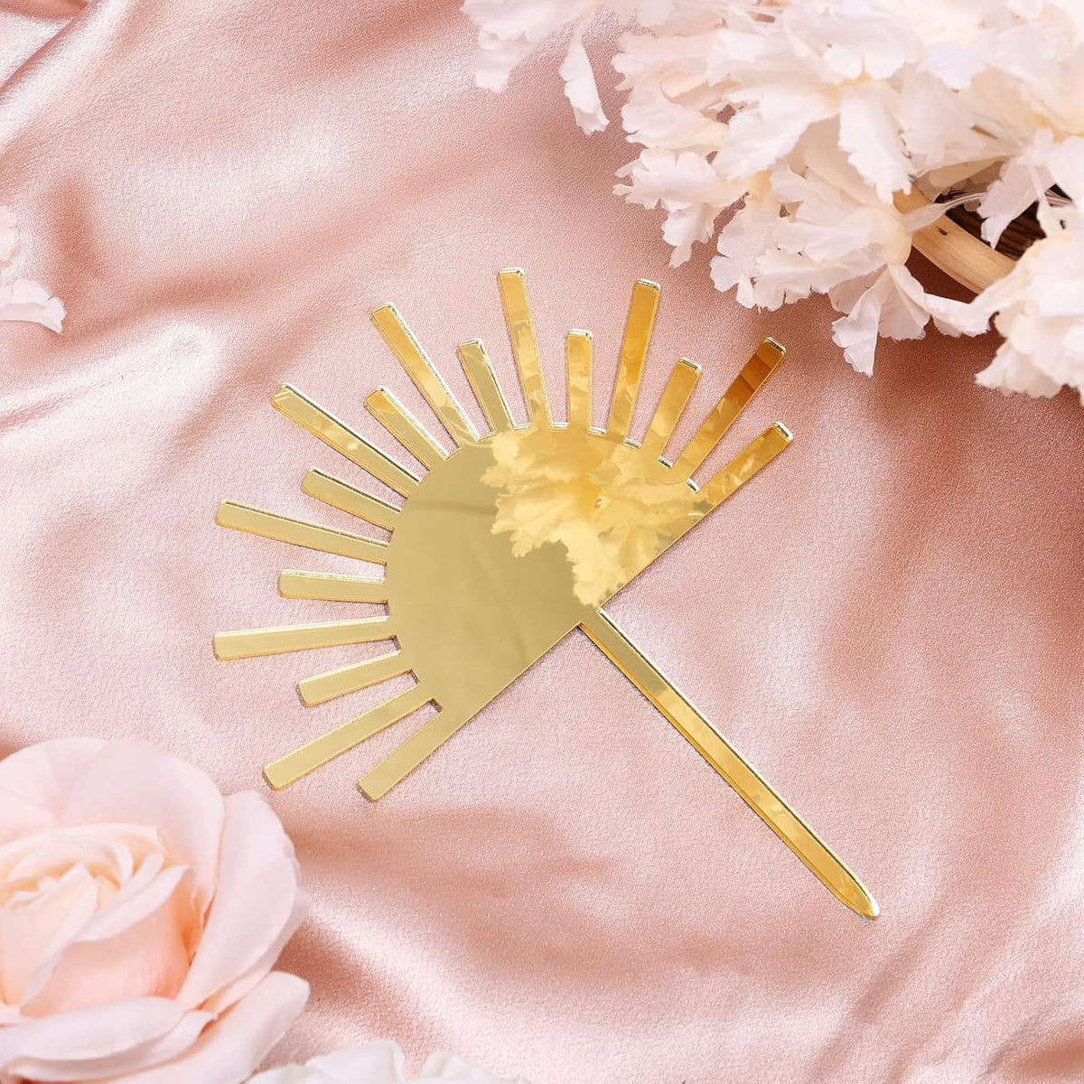 Huray Rayho Sun Acrylic Cake Topper Boho Theme Mirror Cake Topper for Photo Booth Props You Are My