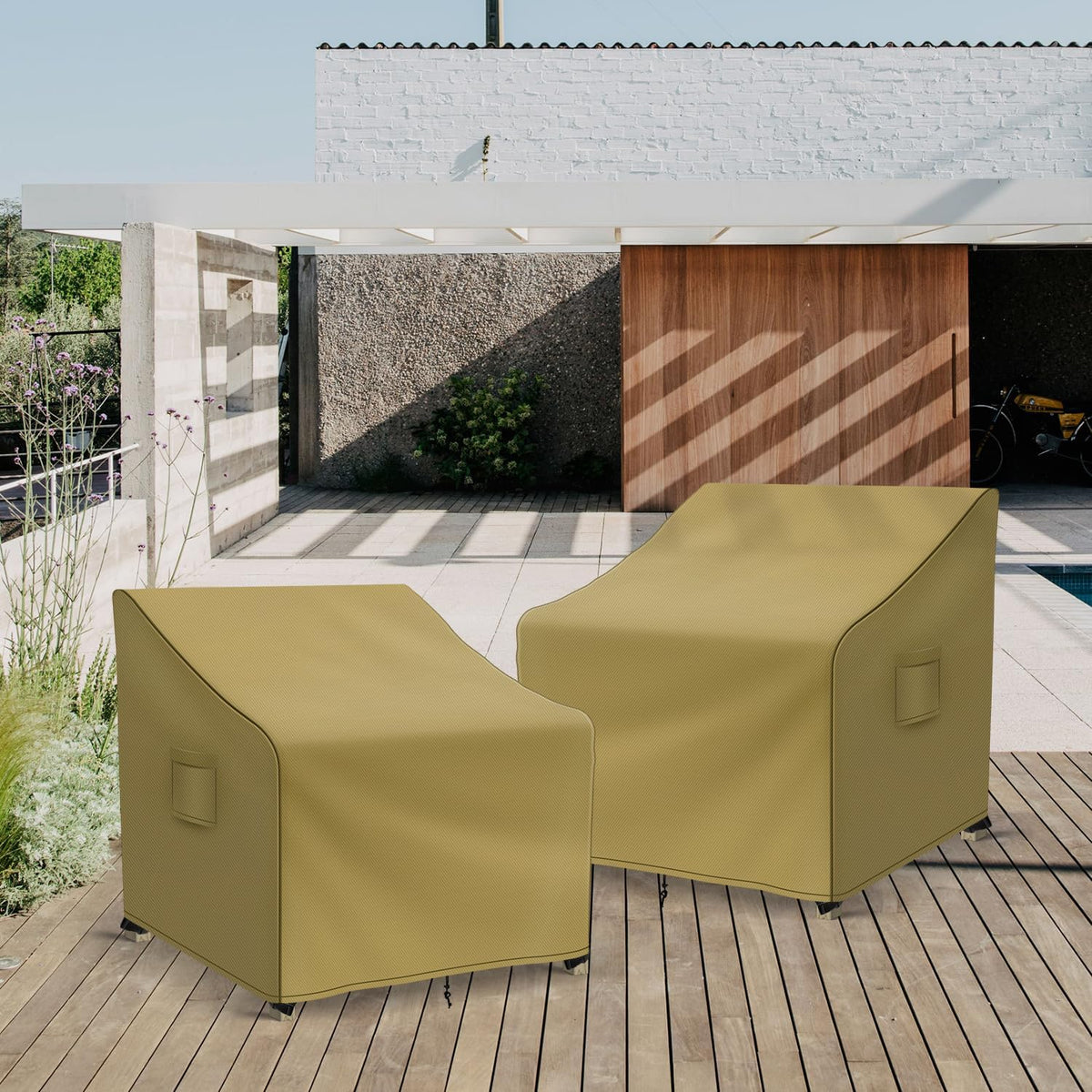 Patio Furniture Covers Waterproof for Chairs, Lawn Outdoor Chair Covers 2 Pack, Patio Chair Covers