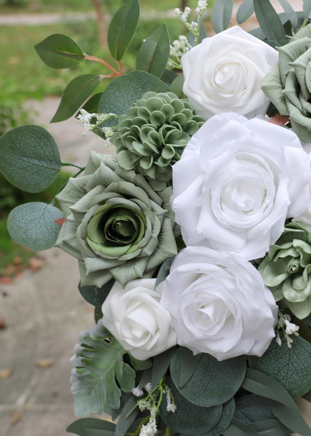 ponatia Wedding Arch Flowers (Pack of 2), Artificial Sage Green Wedding Flowers for Wedding Welcome