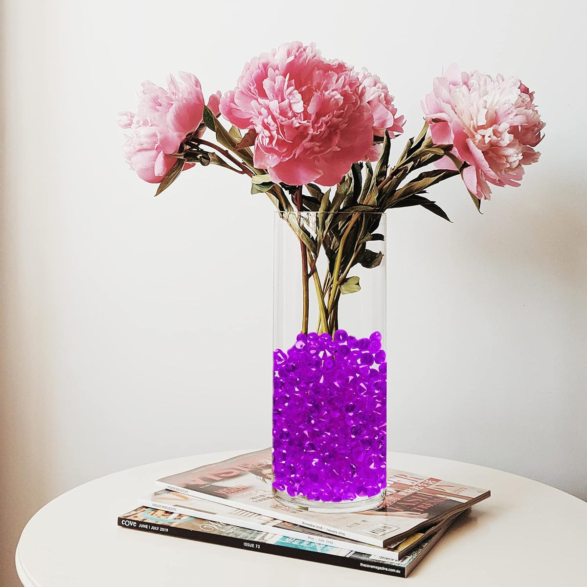 Super Z Outlet Acrylic Color Faux Round Diamond Crystals Treasure Gems for Table Scatters, Vase