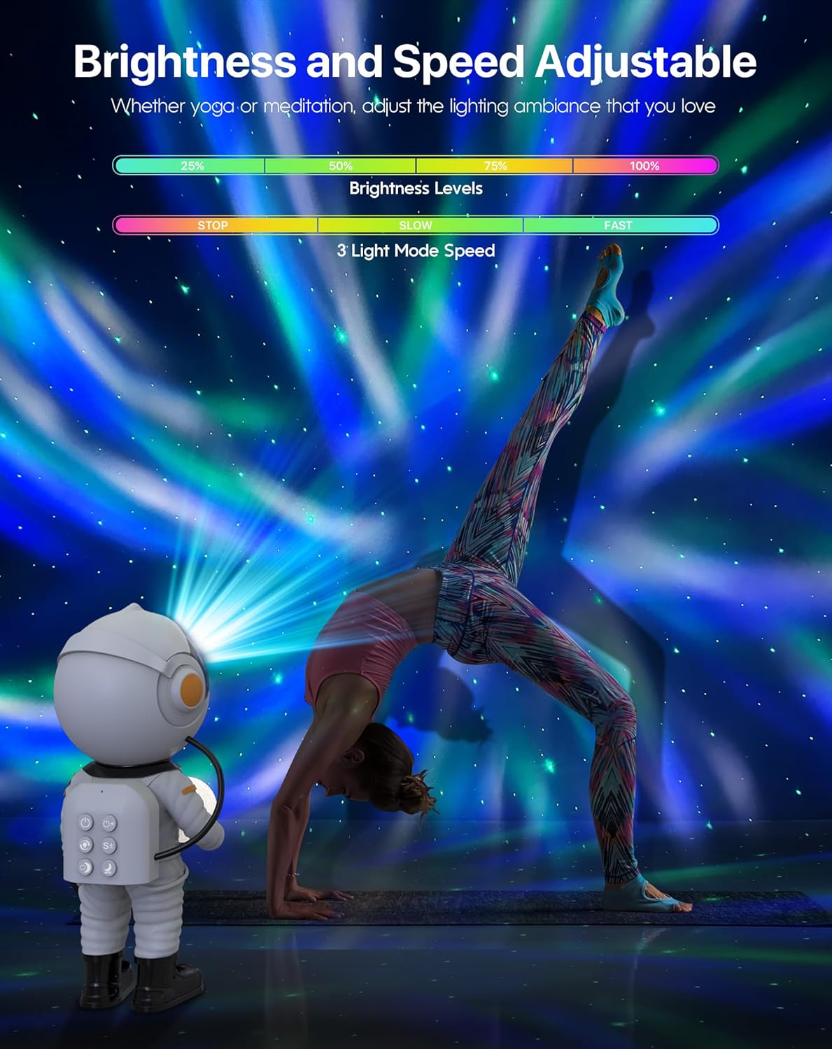 Rossetta Astronaut Galaxy Projector, Star Projector for Bedroom, LED Night Light for Kids Room with