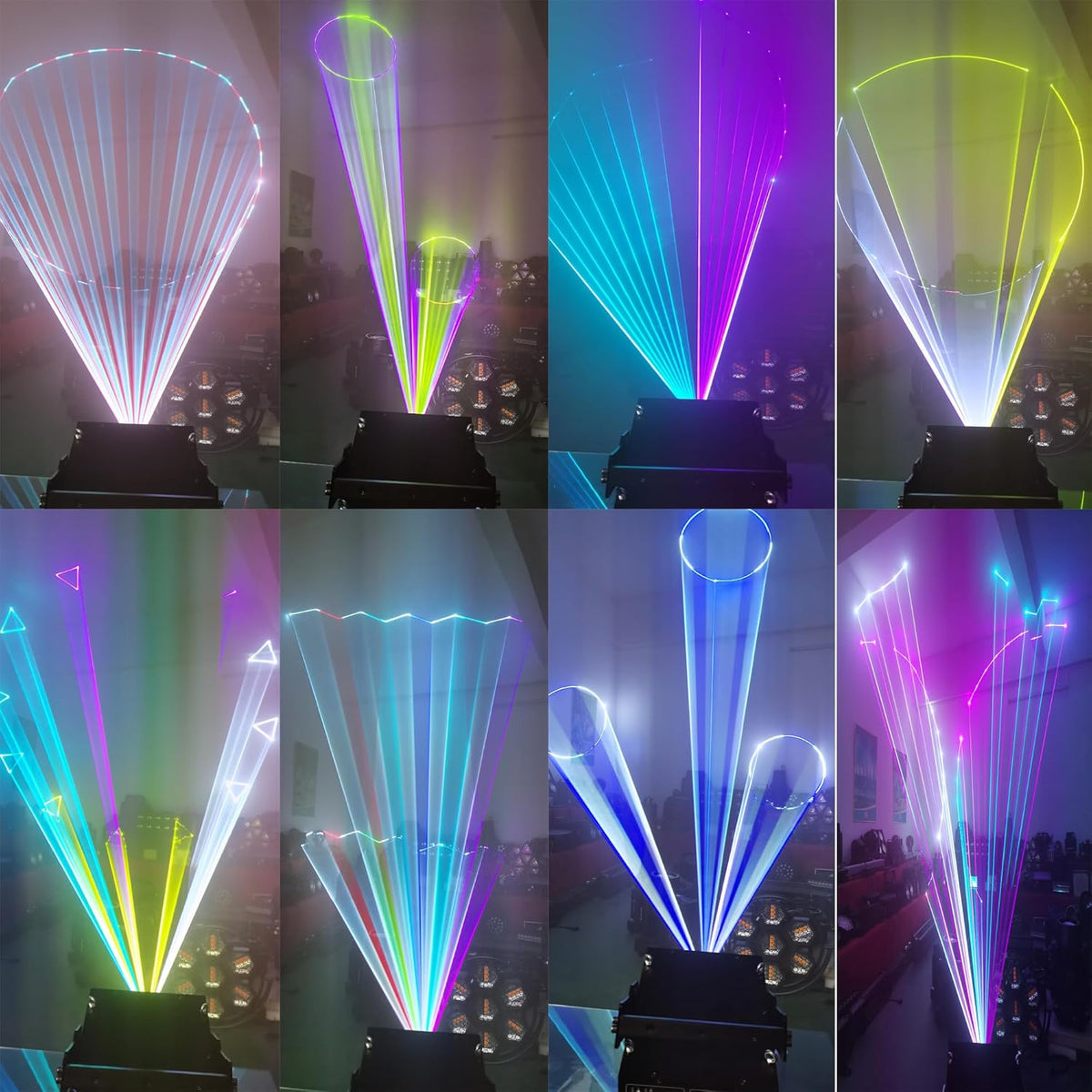 JUNMAN 10W RGB Full Color Animation Stage Light DJ Disco Beam Stage Lights for Party Wedding Event