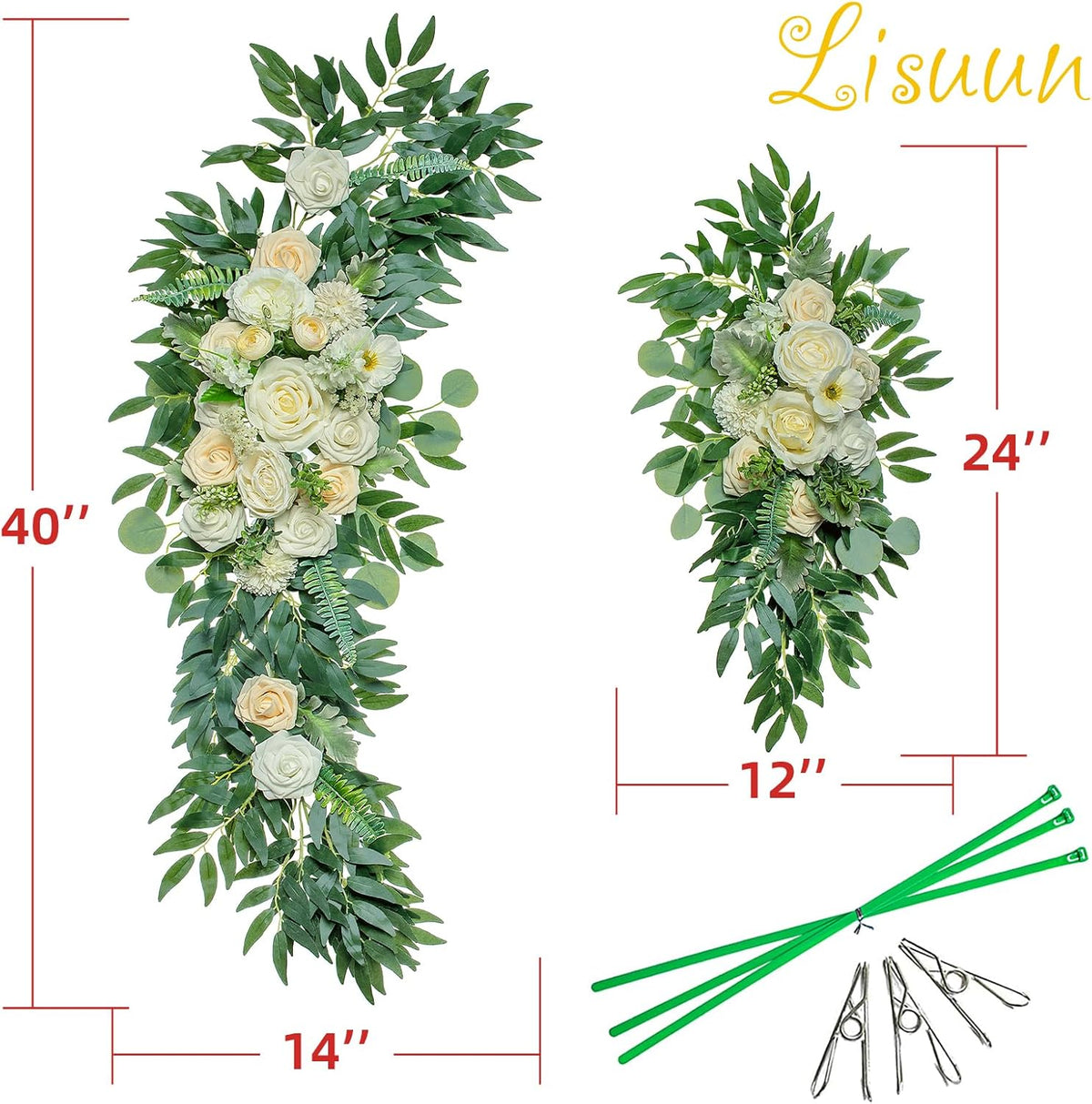Wedding Arch Flowers, Artificial Flowers for Decoration, Large Flower Swag for Boho Styles Wedding