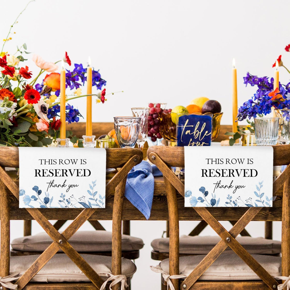 Reserved Seating Chair Signs, This Row Is Reserved Pew Cloths Seating Placeholder for Church Pews