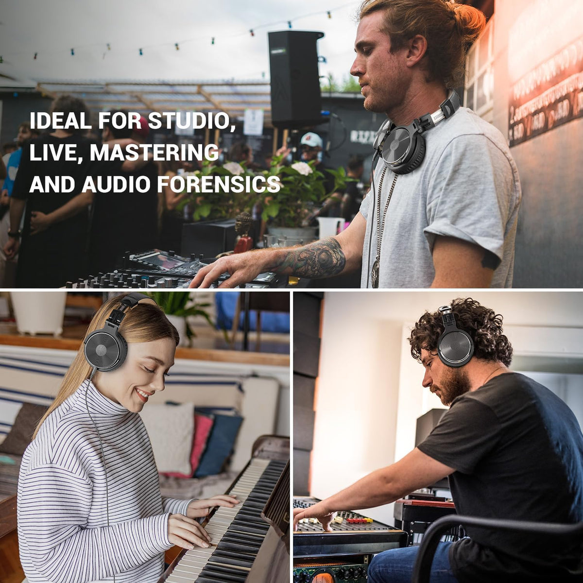 OneOdio Wired Over Ear Headphones Studio Monitor & Mixing DJ Stereo Headsets with 50mm Neodymium