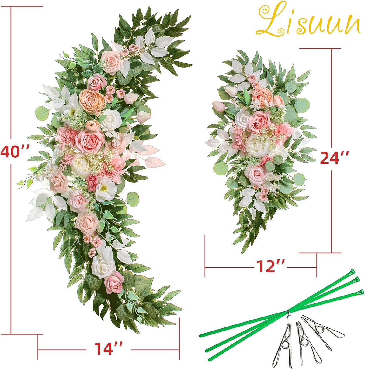 Wedding Arch Flowers, Artificial Flowers for Decoration, Large Flower Swag for Boho Styles Wedding