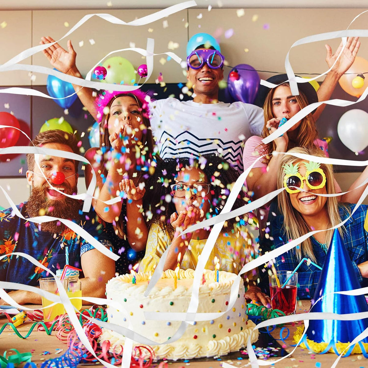 Boao 40 Pieces Mixed Color Ribbon Sticks with Bell, Ribbon Sticks for Stick Party, Streamers for