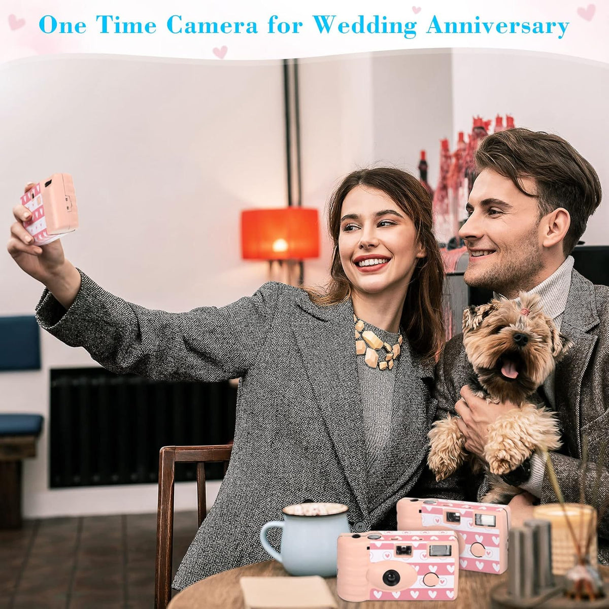 3 Pack Disposable Camera for Wedding Simple Use Color Film Camera with Flash Disposable Cameras One