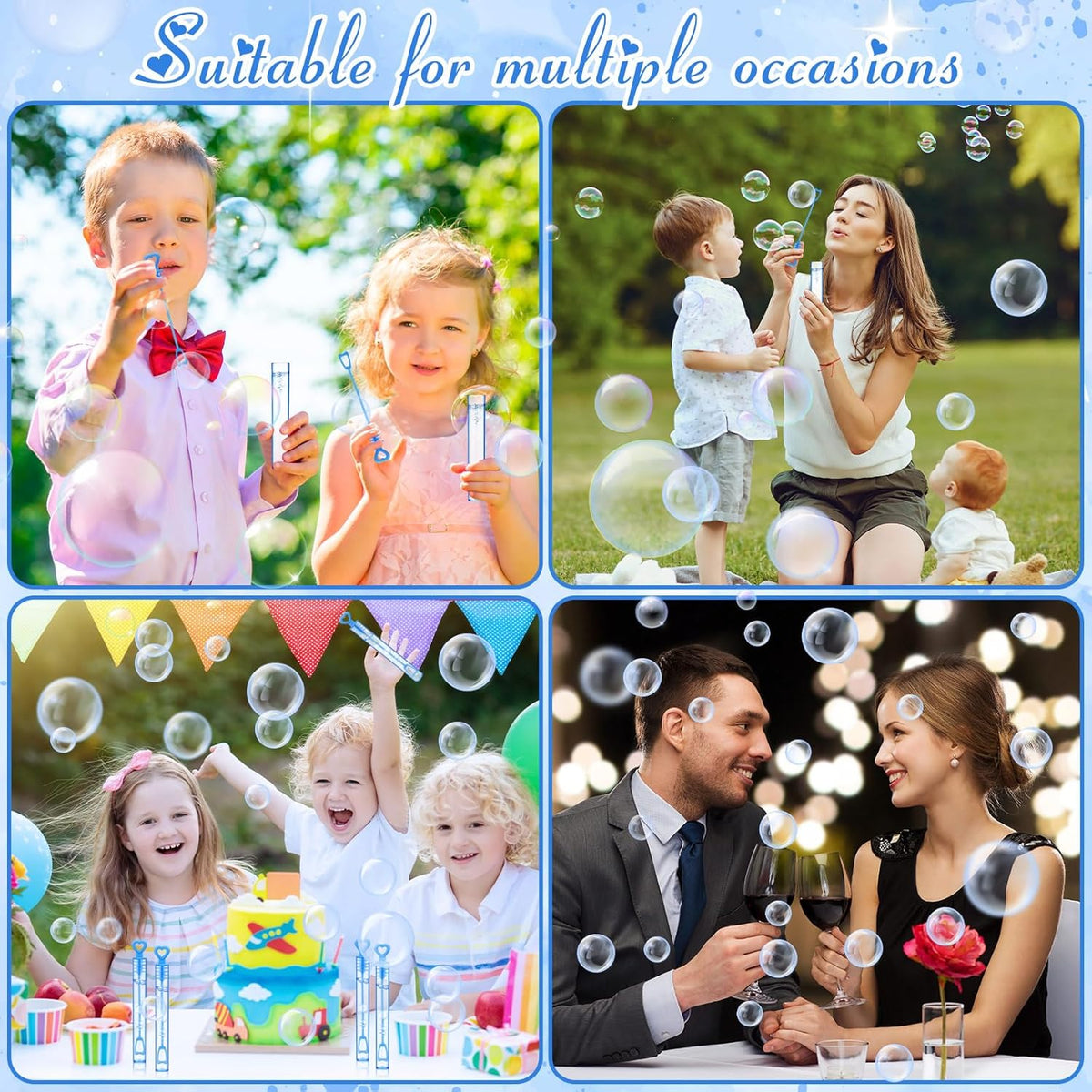150 Pcs Bubble Wands Bulk for Wedding Party Mini Heart Wand with Bubble Solution for Wedding Bridal
