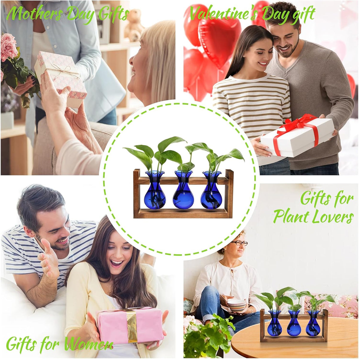Plant Propagation Station Plant Terrarium Unique Birthday Gifts for Women Home Office Decor Planter