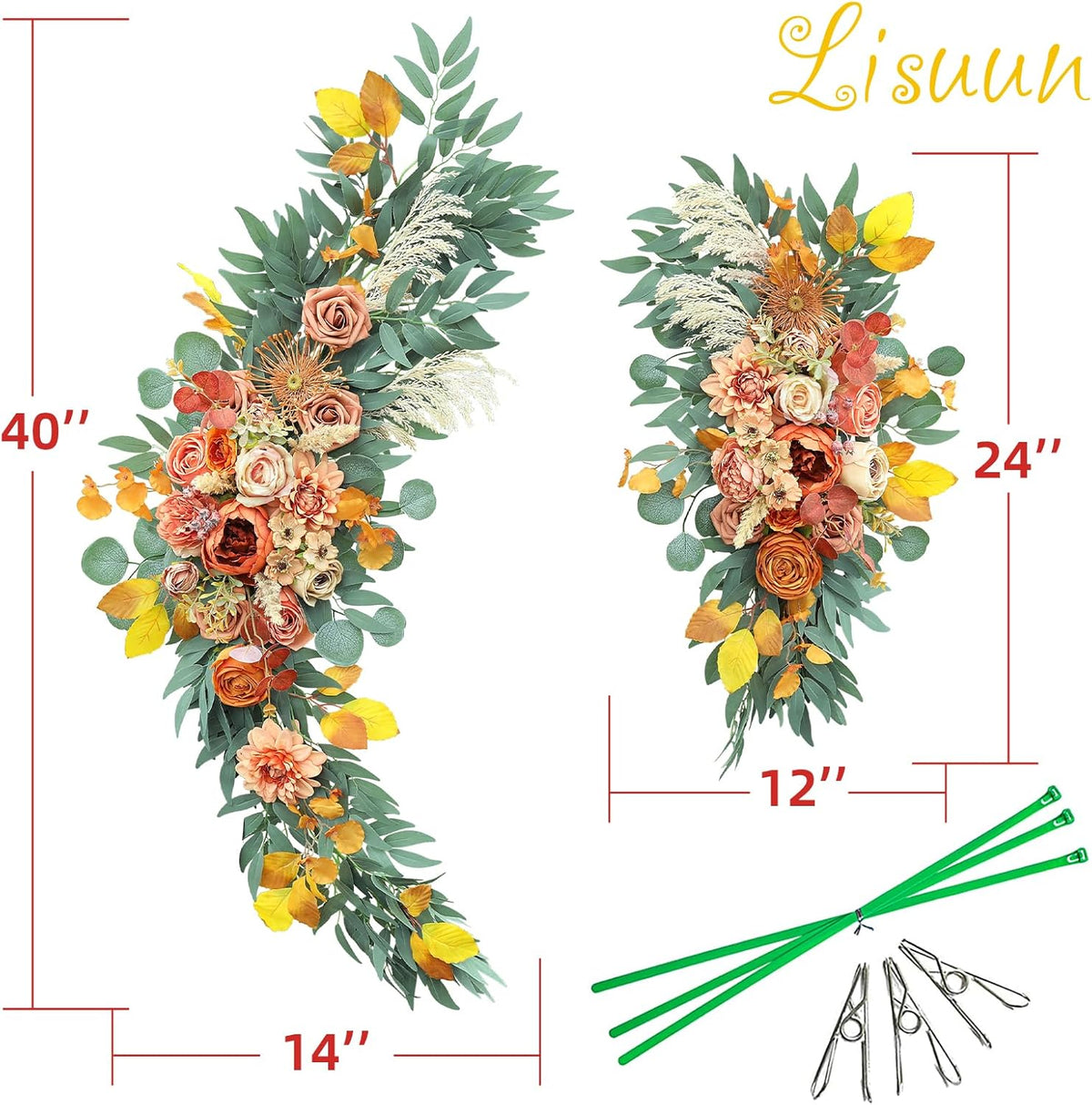 Wedding Arch Flowers, Artificial Flowers for Decoration, Large Flower Swag for Boho Styles Wedding