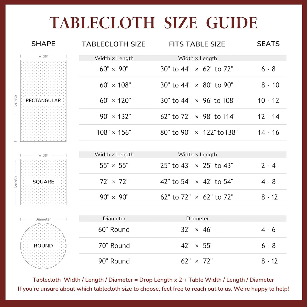 Linen World Linen Tablecloth, 100% French Linen White Tablecloth 55" x 55" Inch, Washable Square
